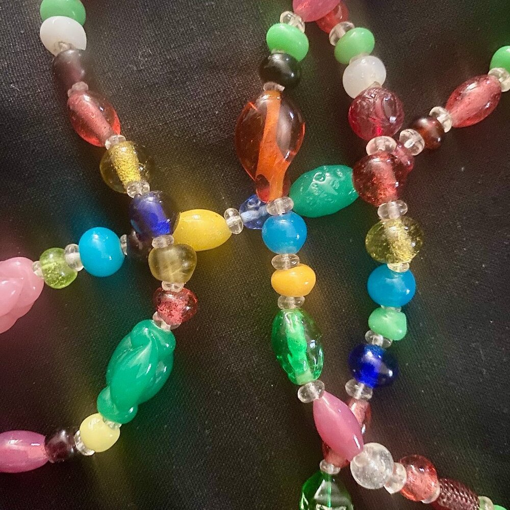 Italian glass bead necklace
